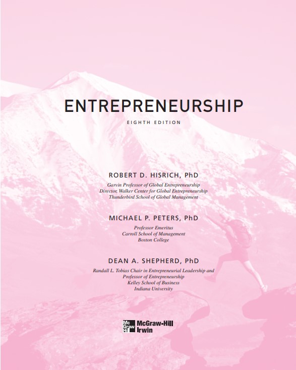 ENTREPRENEURSHIP 8TH EDITION BY ROBERT D